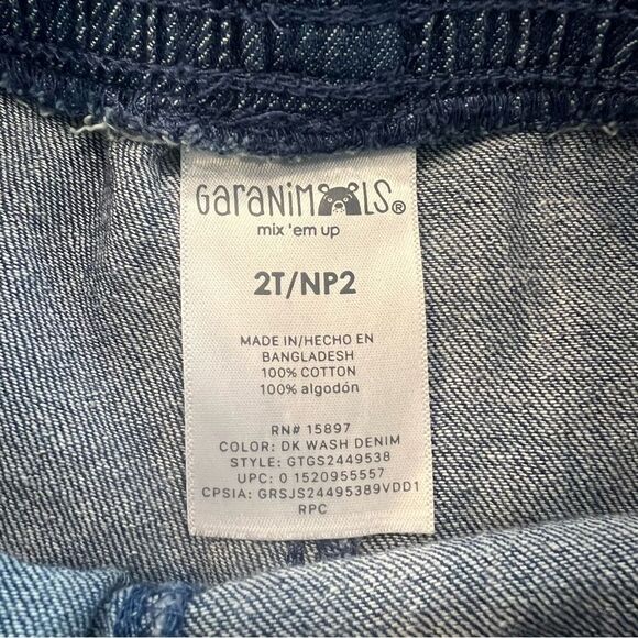 Garanimals Toddler Girls’ Dark Wash Denim Shorts Size 2T - Picture 3 of 7